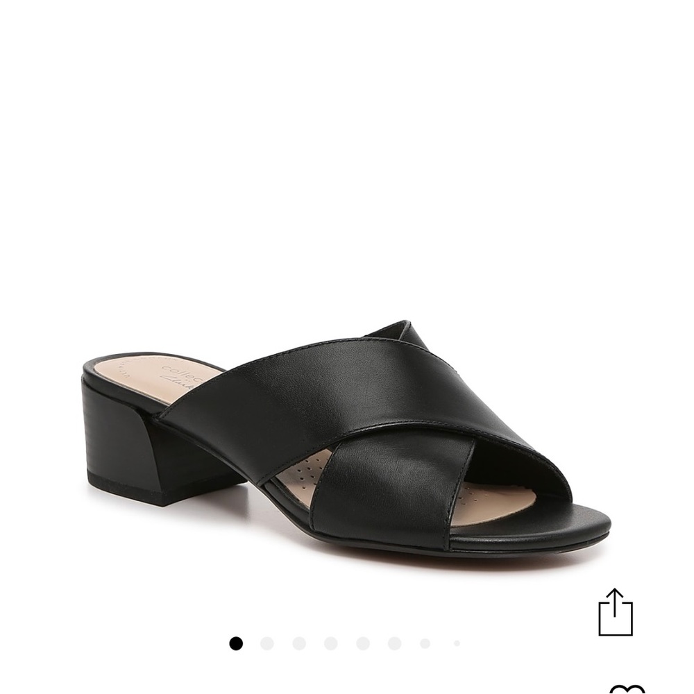 Clarks Erin Leather Mule Sandals - Picture 7 of 8
